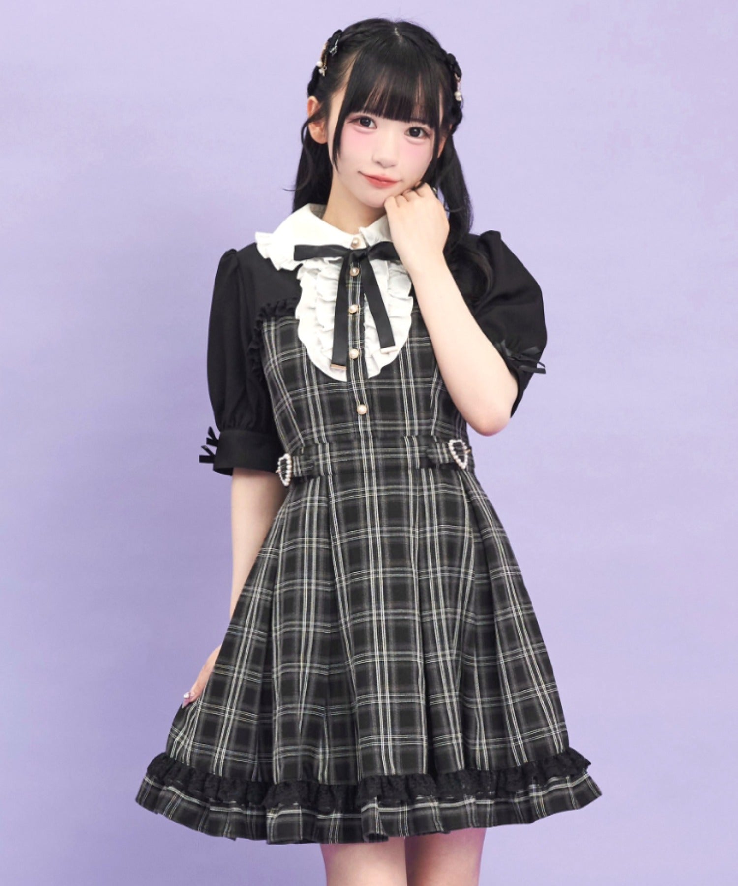 シークレットハニー Secret Honey ハートバックル付ボレロ風ワンピース (クロ) クロ