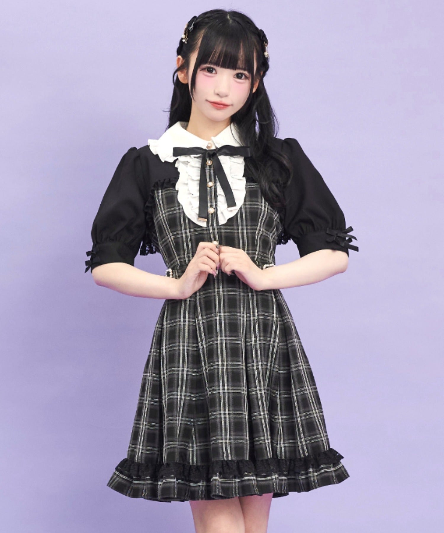 シークレットハニー Secret Honey ハートバックル付ボレロ風ワンピース (クロ) クロ