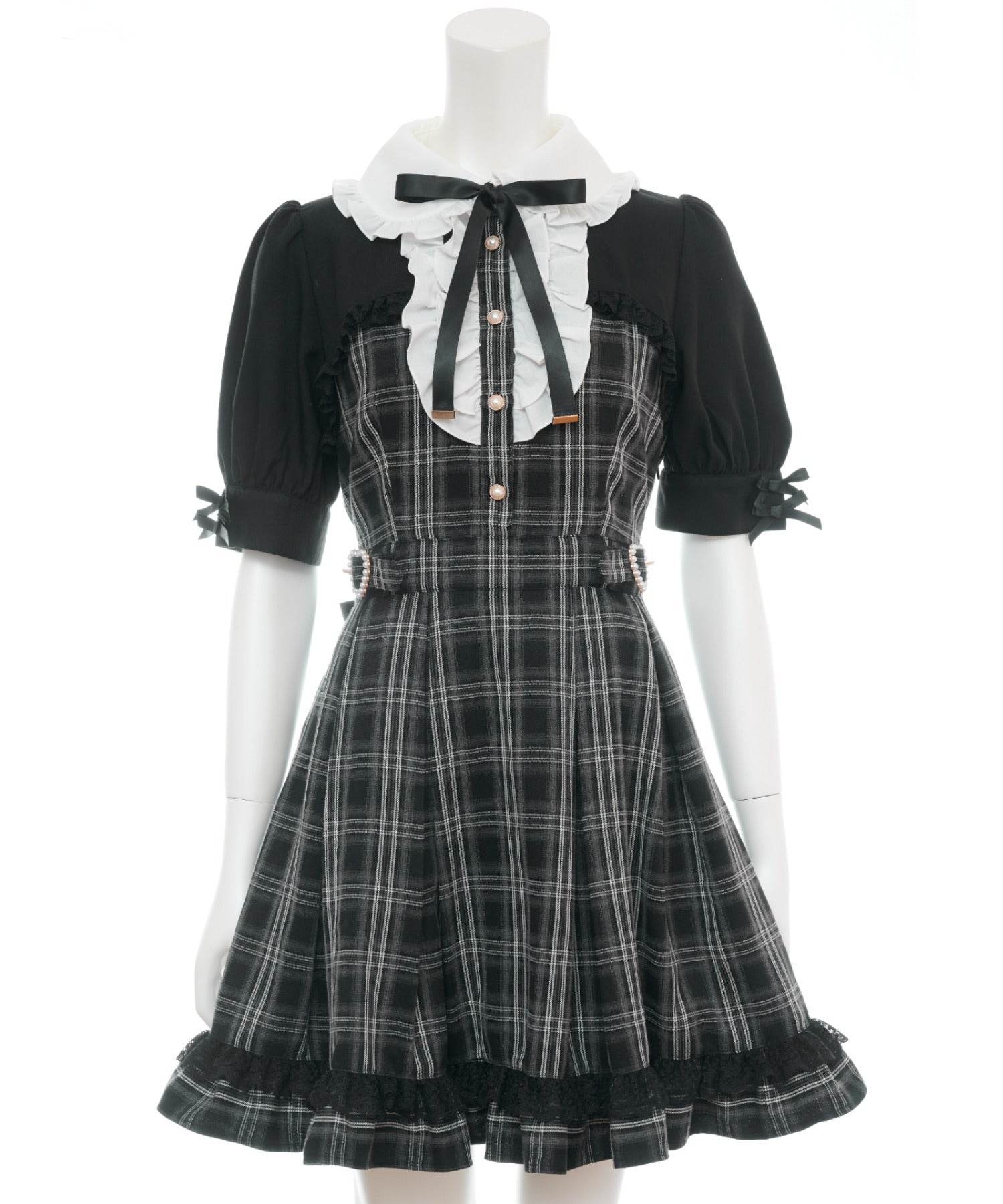 シークレットハニー Secret Honey ハートバックル付ボレロ風ワンピース (クロ) クロ