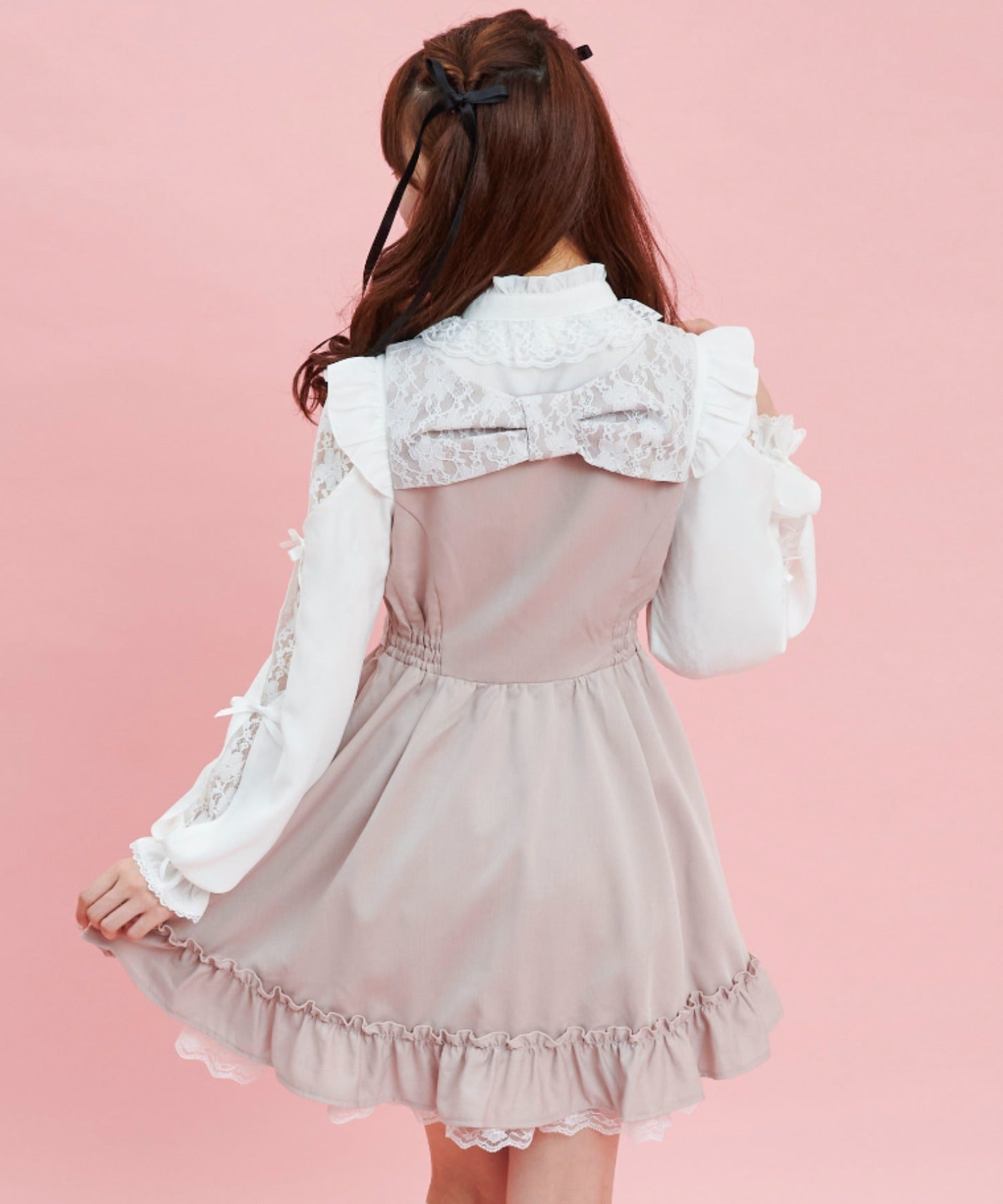 シークレットハニー Secret Honey コルセット付バックリボンジャンパードレス