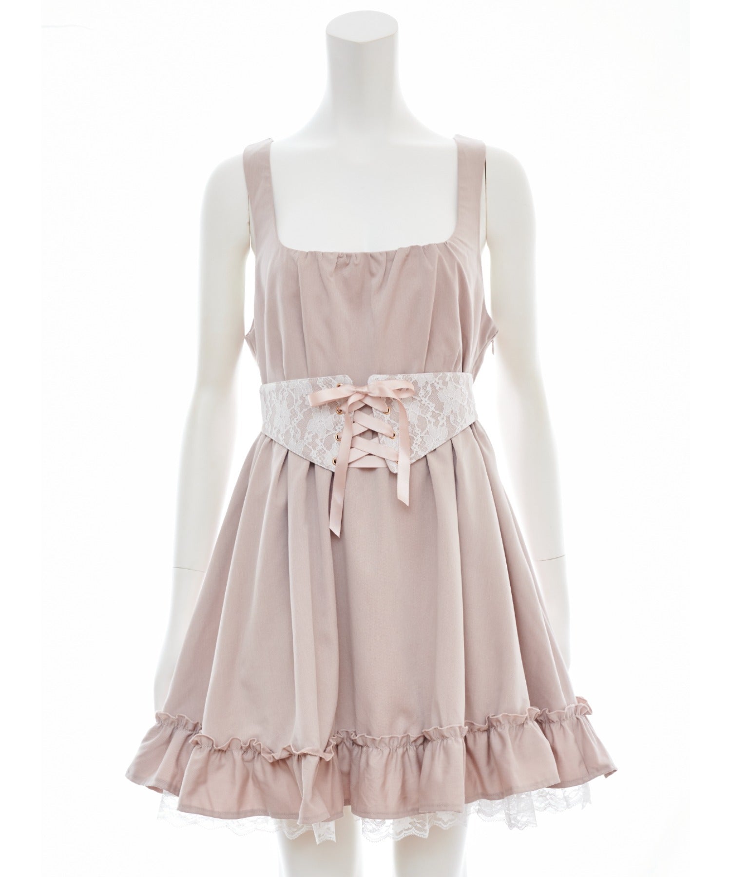 シークレットハニー Secret Honey コルセット付バックリボンジャンパードレス