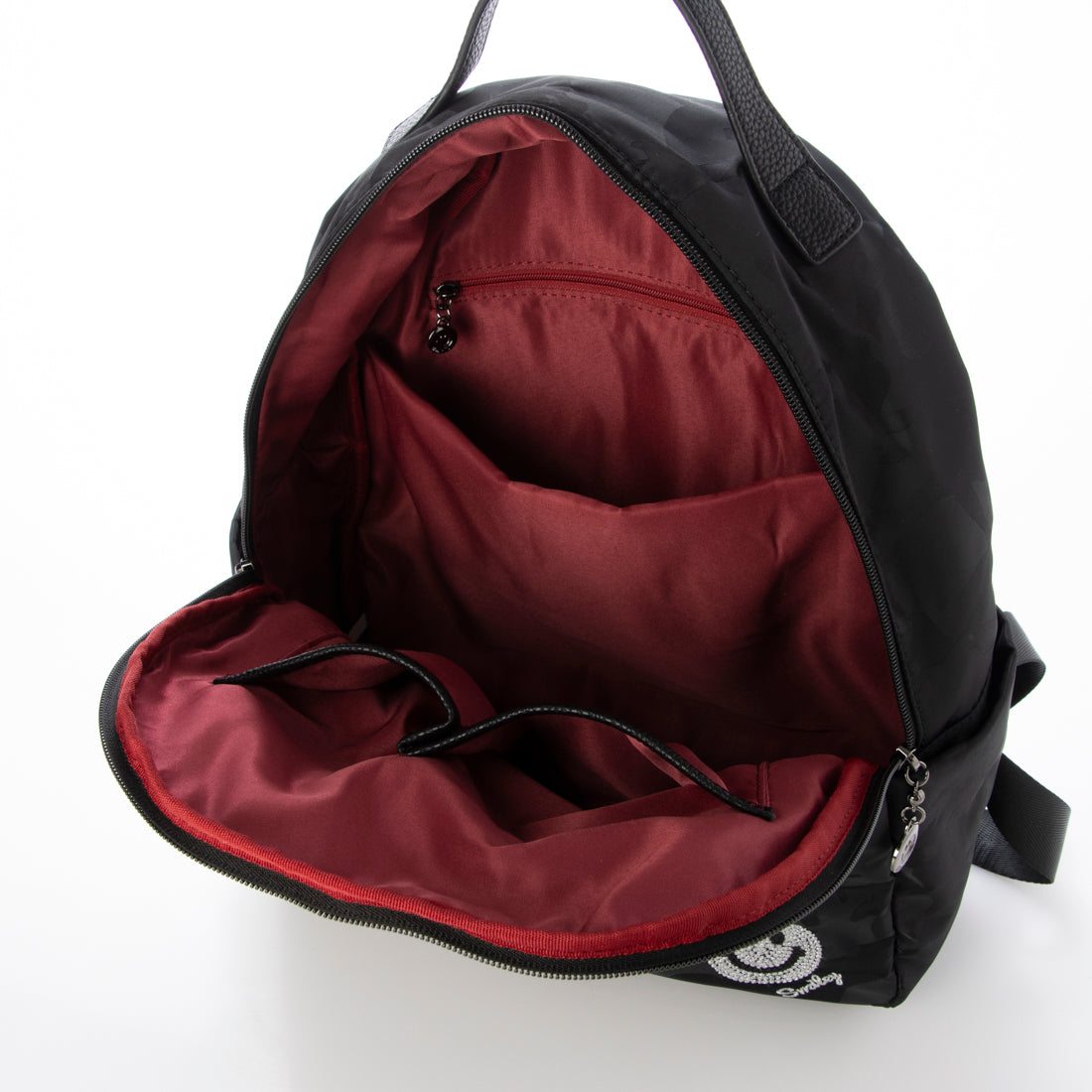 スマイリーフェイス SMILEY FACE スマイル刺繍バッグパック (カモフラージュブラック) カモフラージュブラック