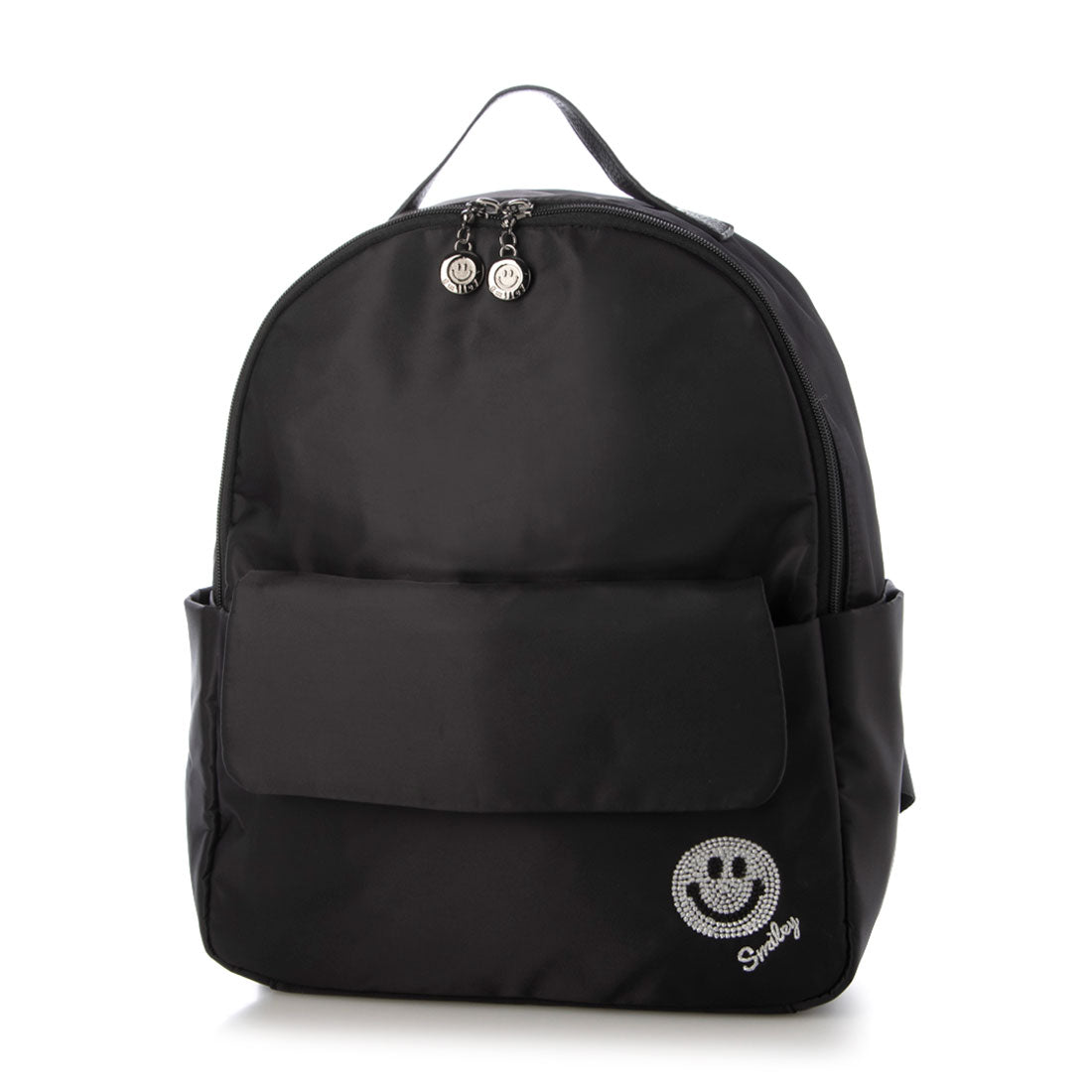 スマイリーフェイス SMILEY FACE スマイル刺繍バッグパック (ブラック) ブラック