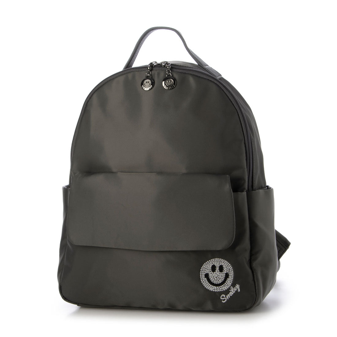 スマイリーフェイス SMILEY FACE スマイル刺繍バッグパック (グレー) グレー