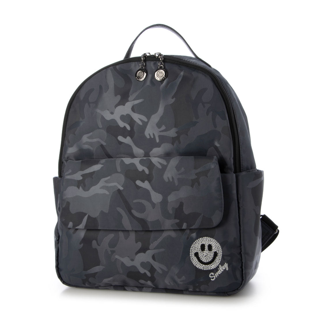 スマイリーフェイス SMILEY FACE スマイル刺繍バッグパック (カモフラージュネイビー) カモフラージュネイビー