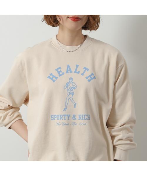 SPORTY&RICH トレーナー CRAW2348 スウェット 裏起毛 (CREAM/クリーム) CREAM/クリーム