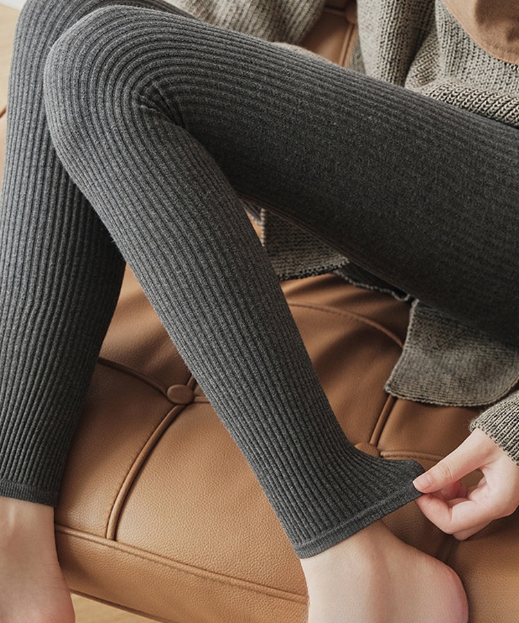 エスイーユー SEU リブニットレギンス (チャコール) チャコール