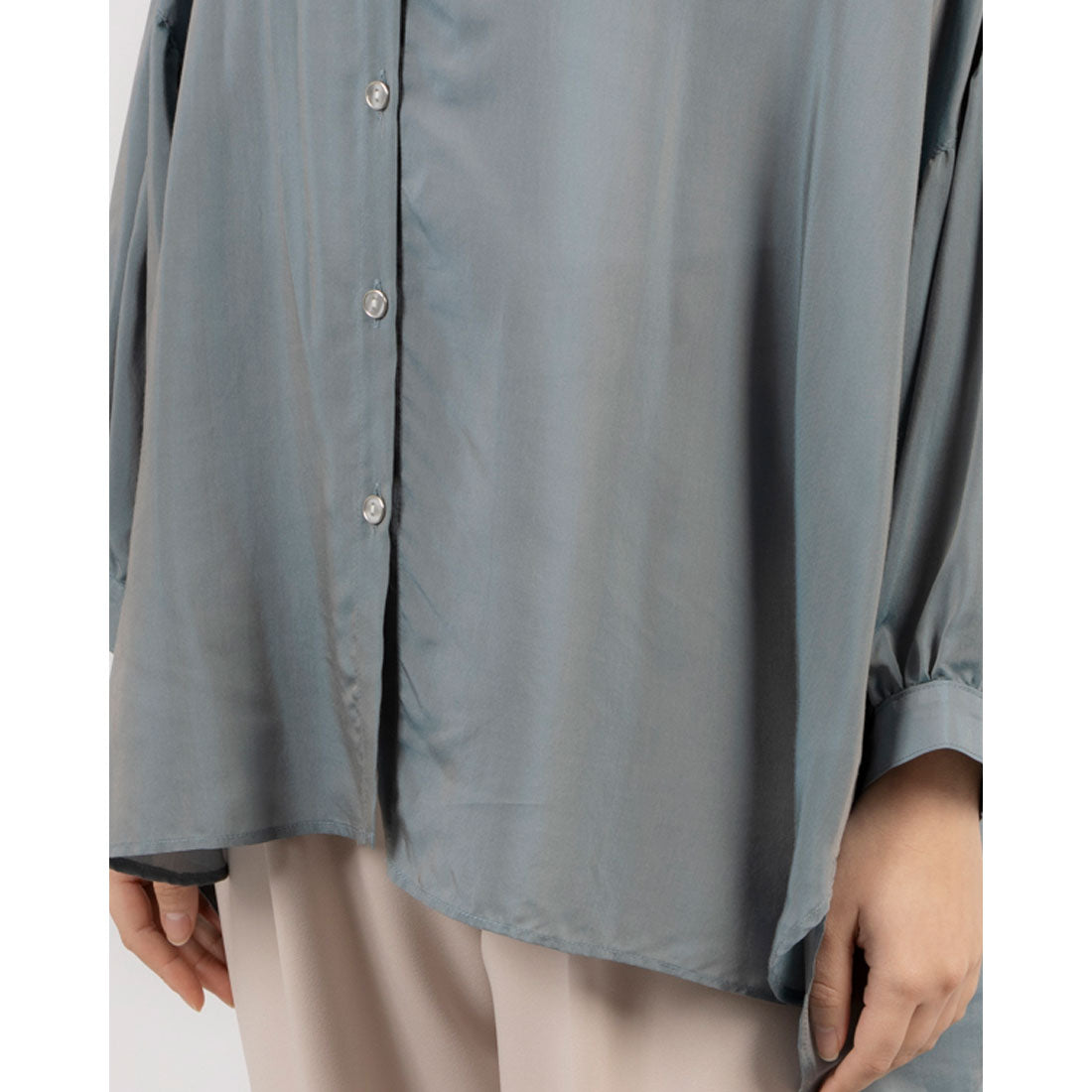 センソユニコ Sensounico atelier macaron シルクレーヨン バルーンブラウス