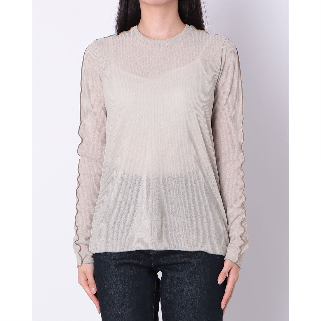 センソユニコ Sensounico and hue Sheer in プルオーバー (ベージュ) ベージュ