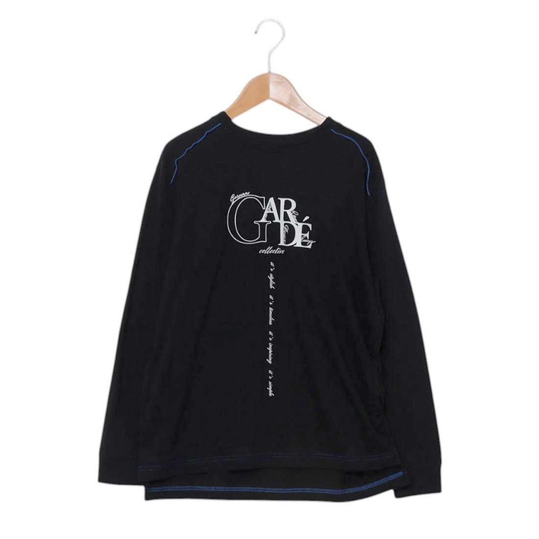 センソユニコ Sensounico ギャルデコレクティブ 30/1天竺 フィロソフィーロゴプリント プルオーバー (ブラック) ブラック