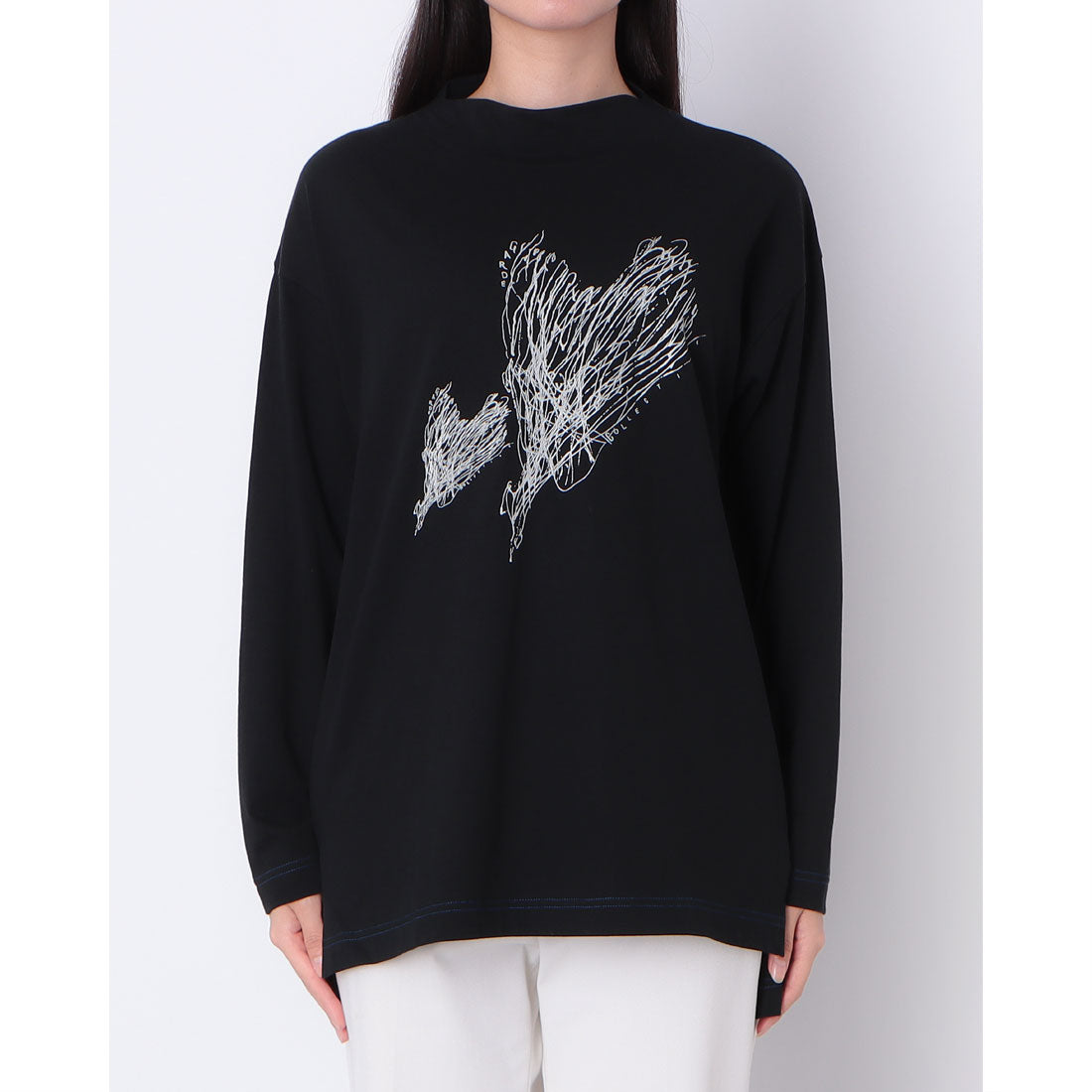 センソユニコ Sensounico ギャルデコレクティブ 30/1天竺 ハートペアプリント プルオーバー (ホワイト) ホワイト