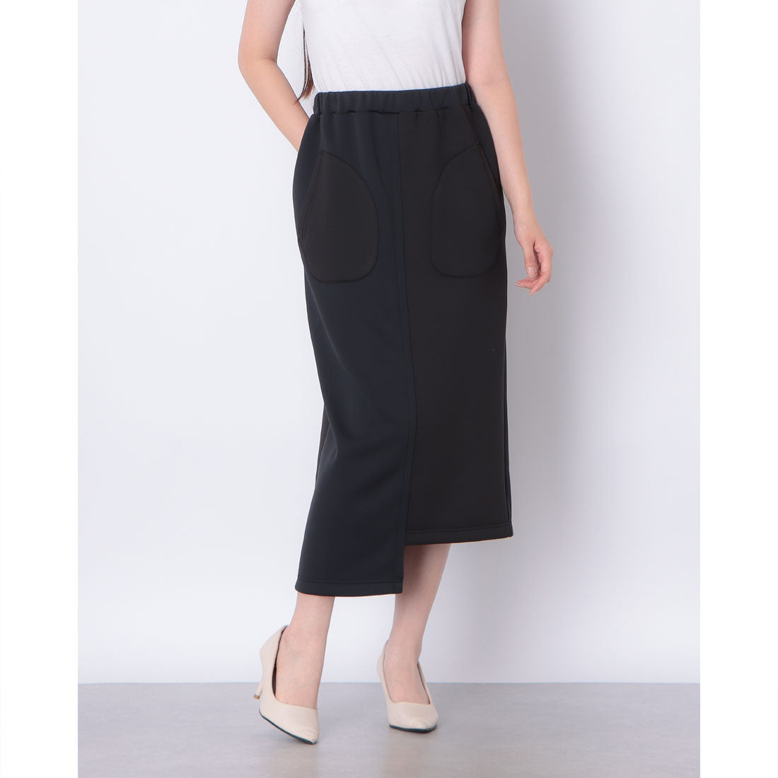 センソユニコ Sensounico ギャルデコレクティブ ソフトストレッチダンボールニット スカート (ブラック) ブラック