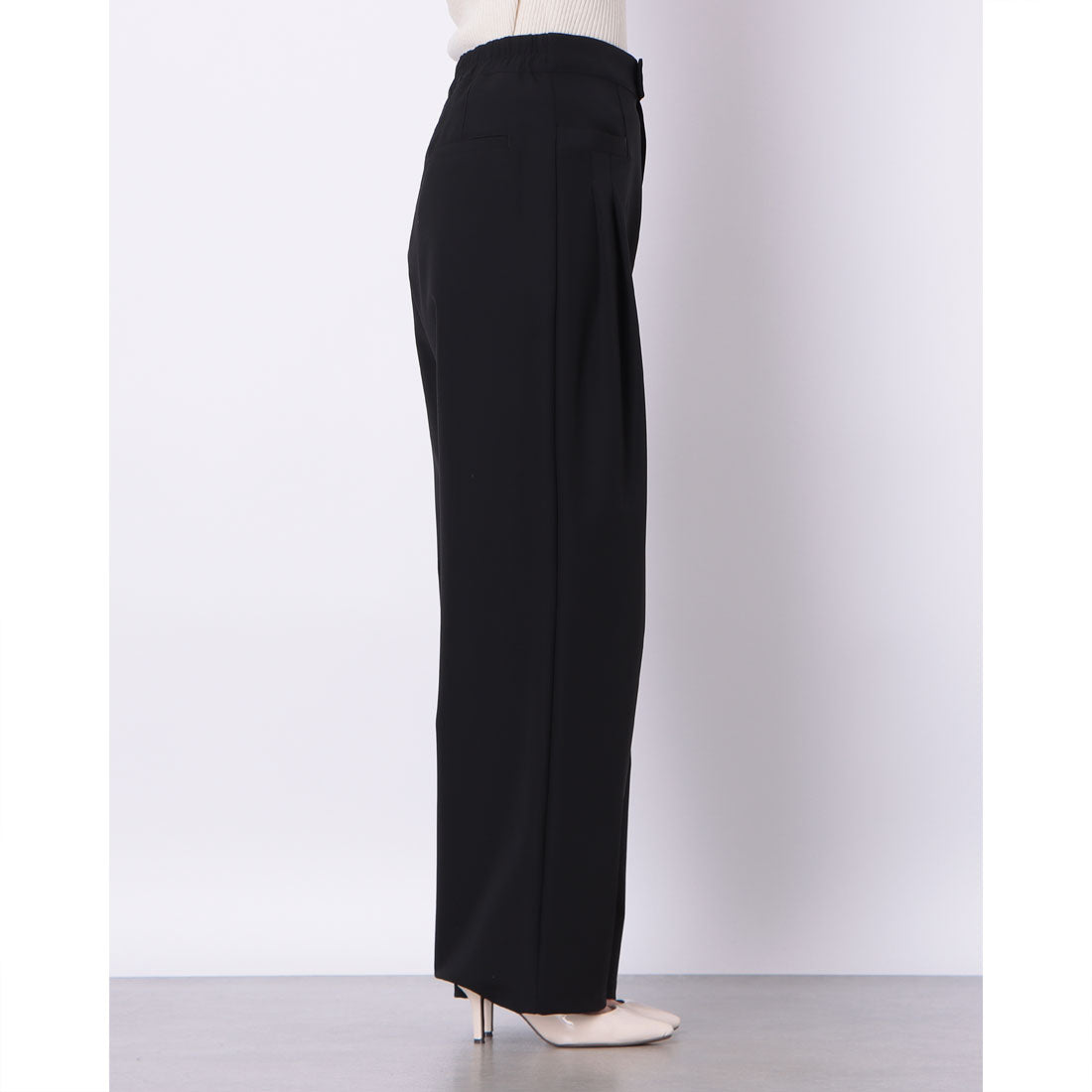 センソユニコ Sensounico Dw2R2 タックワイドパンツ (ブラック) ブラック