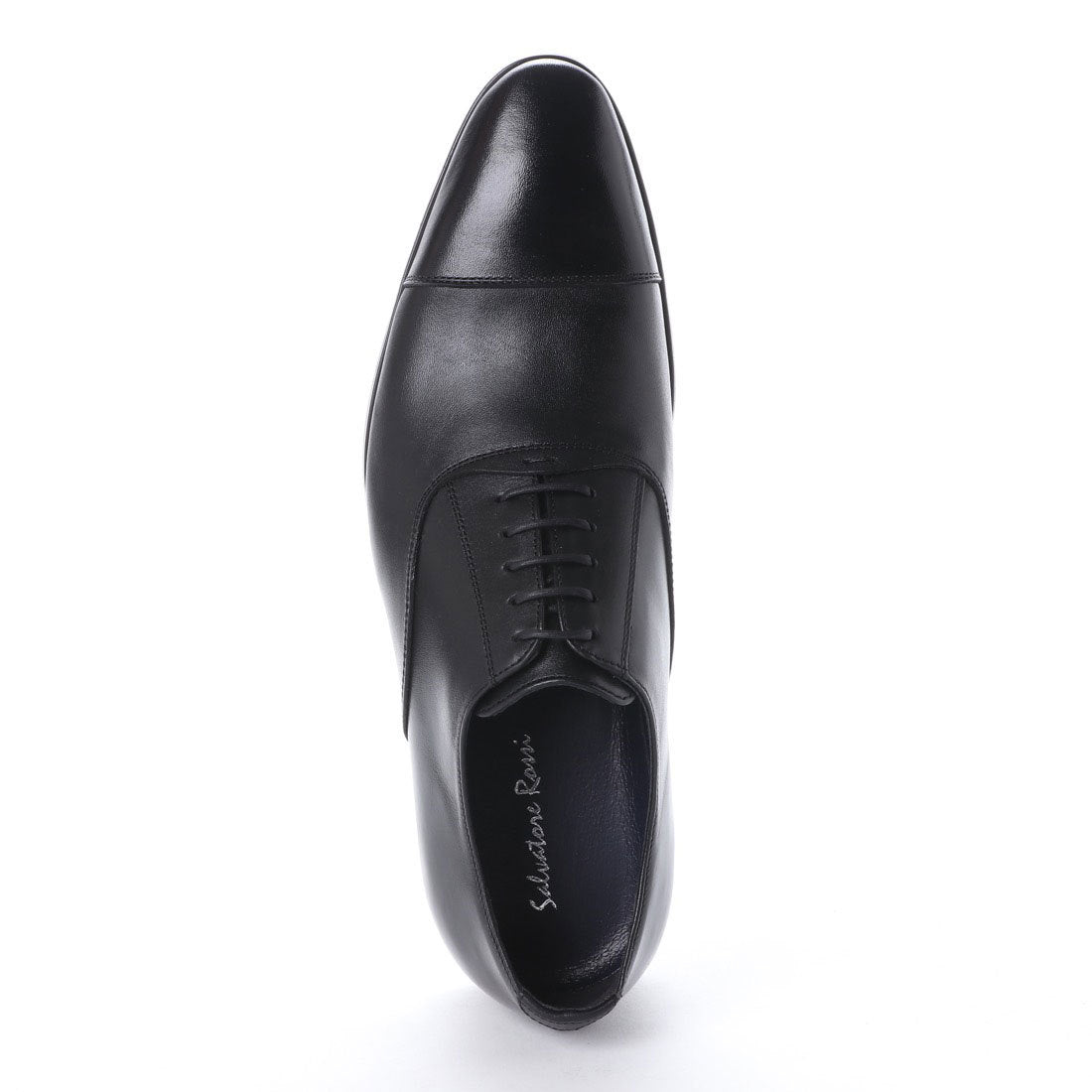 サルヴァトーレロッシ Salvatore Rossi Orvieto 内羽根レザーストレートチップ(ブラック) ブラック