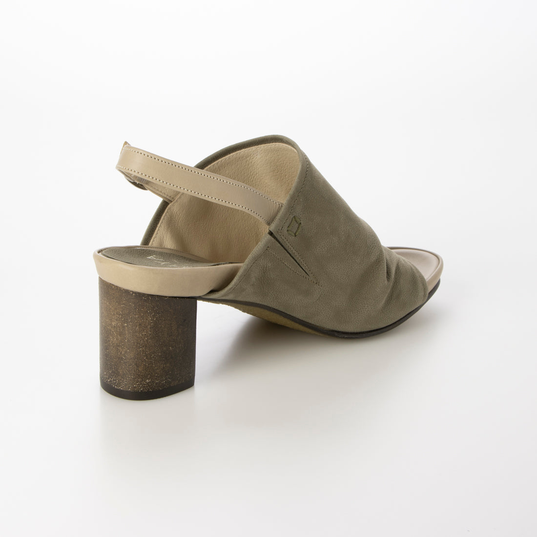 サヤ SAYA 6cm本革フットベッドインソールサンダル (オリーブ) オリーブ