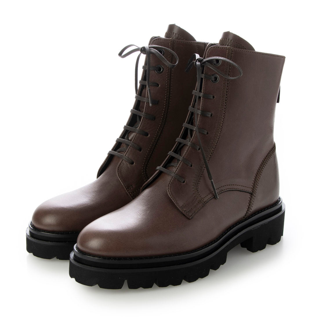 【美品】SAYA（サヤ）本革タンクソールレースアップシューズ サヤ SAYA 本革タンクソールレースアップシューズ （ブラック