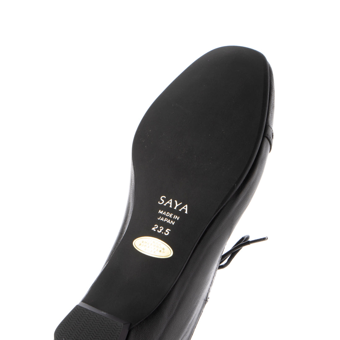 サヤ SAYA フラット本革ラウンドトウボロネーゼレースアップシューズ