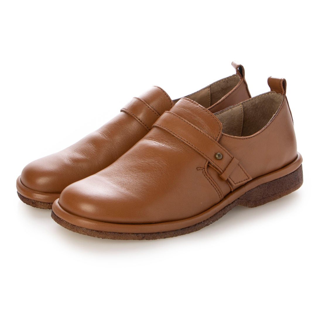 SAYA 【Genuine Leather】 Belt Design Slip-On Shoes