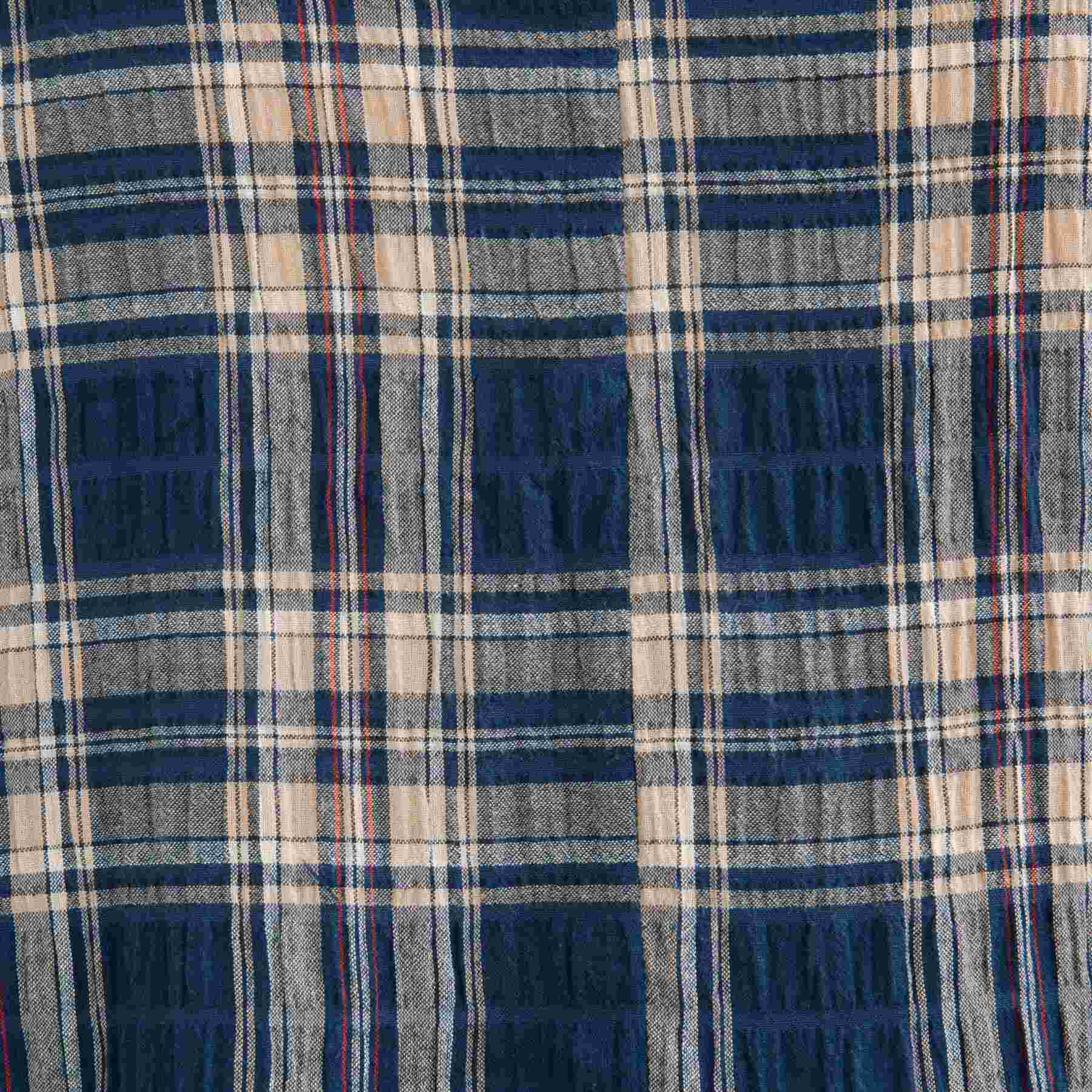 サブストリート マイスタンダード sabstreet my standard 【大きいサイズ】 9号・15号(M・3L) INDESIGN チェックフリルペプラムブラウス (ブルー) ブルー