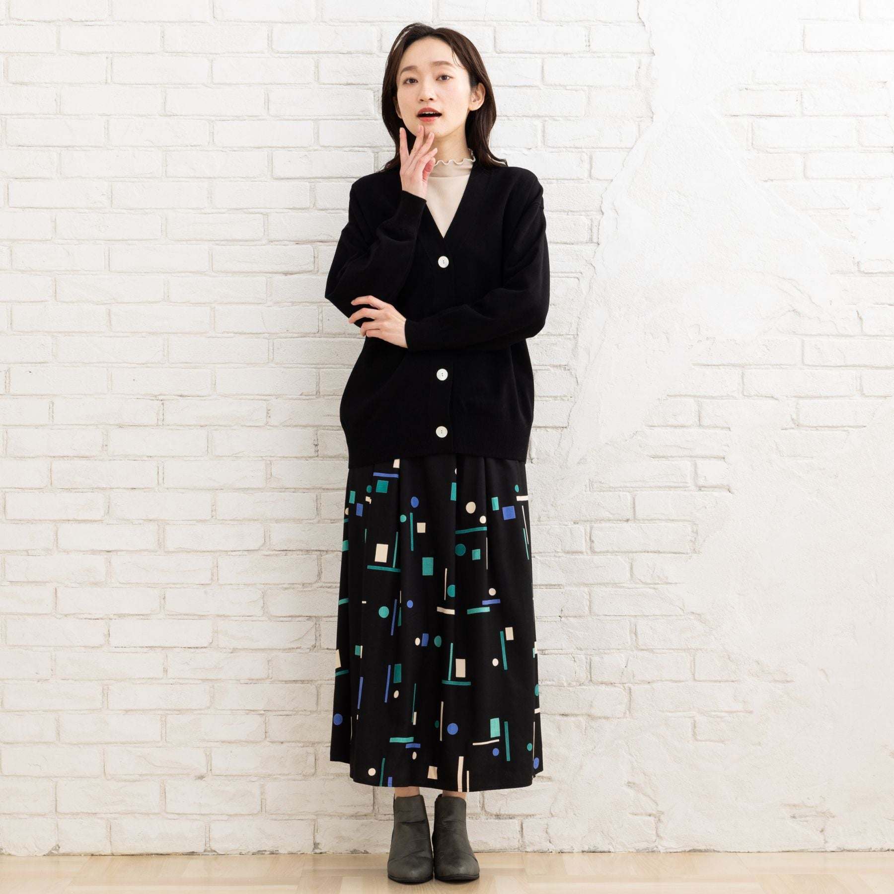 サブストリート マイスタンダード sabstreet my standard 【大きいサイズ】 9号・15号・19号(M・3L・5L) 配色メローハイネックカットソー (ブラック) ブラック