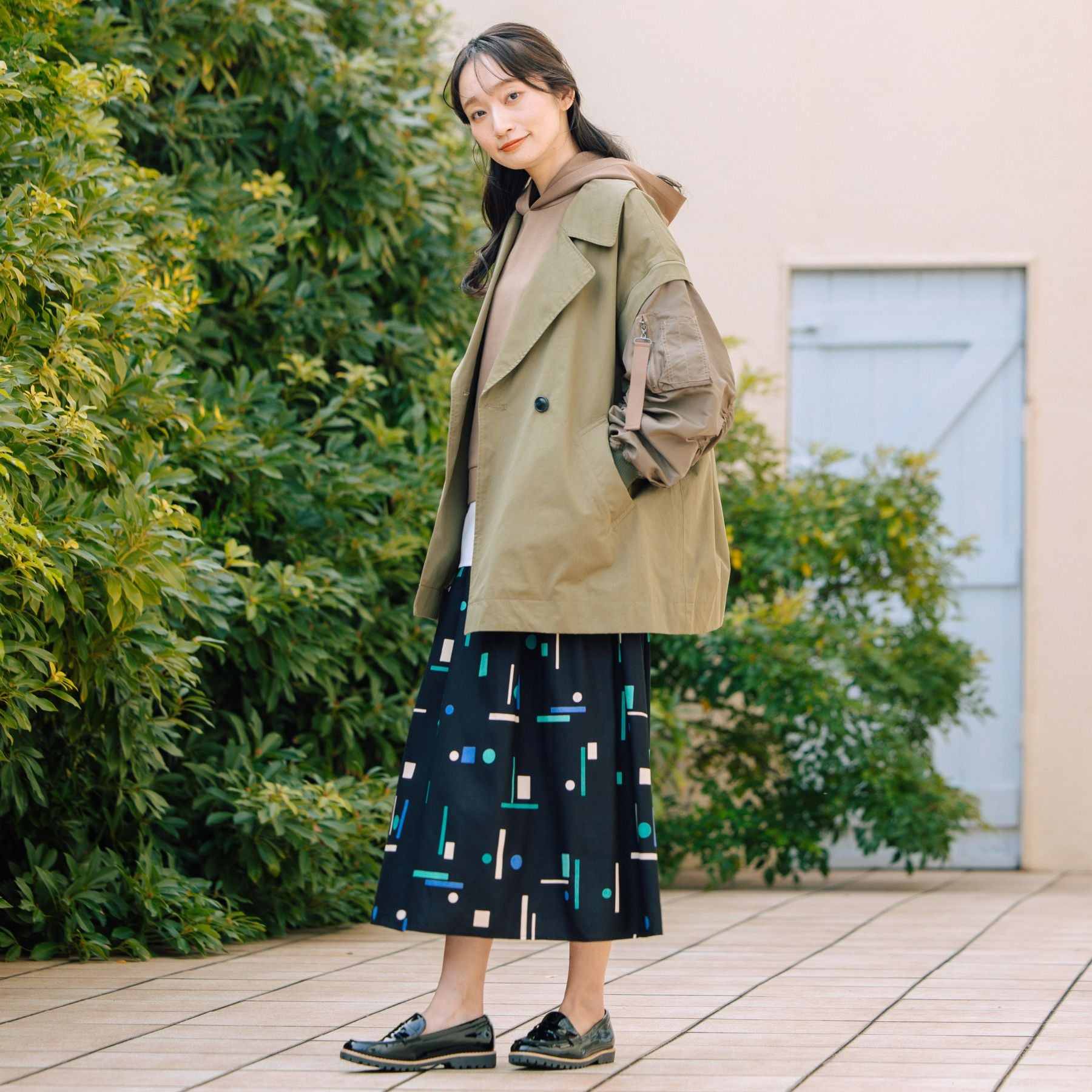 サブストリート マイスタンダード sabstreet my standard 【大きいサイズ】 15号(3L) FONTLAB MA-1スリーブショートコート (ベージュ) ベージュ