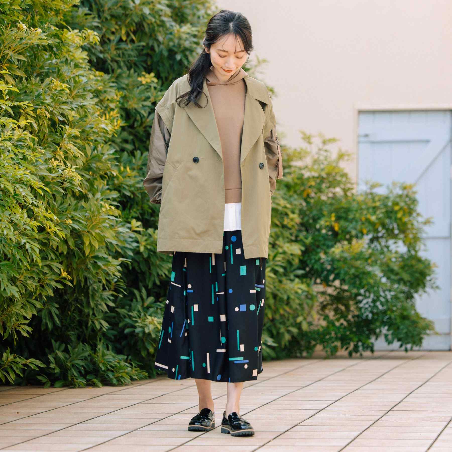 サブストリート マイスタンダード sabstreet my standard 【大きいサイズ】 15号(3L) FONTLAB MA-1スリーブショートコート (ベージュ) ベージュ