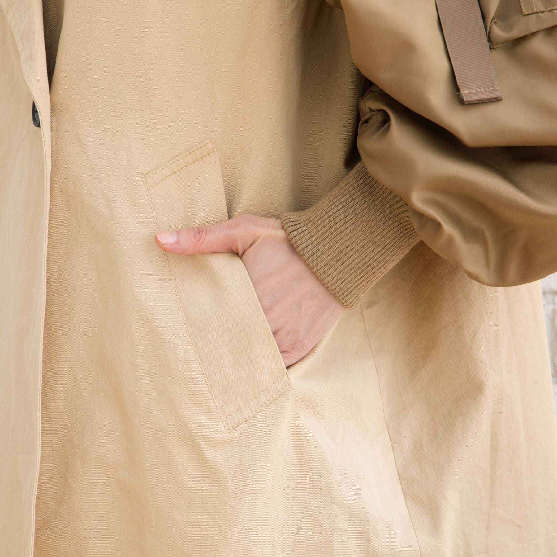 サブストリート マイスタンダード sabstreet my standard 【大きいサイズ】 15号(3L) FONTLAB MA-1スリーブショートコート (ベージュ) ベージュ