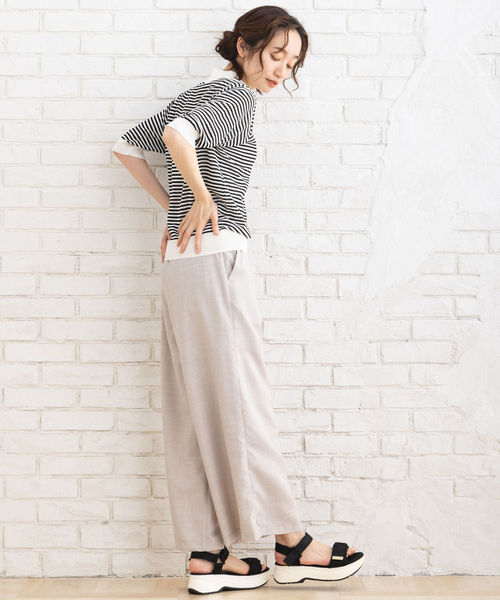 サブストリート マイスタンダード sabstreet my standard 【大きいサイズ】 9号・15号・19号(M・3L・5L) FONTLAB ボーダーポロニット (ブラック) ブラック