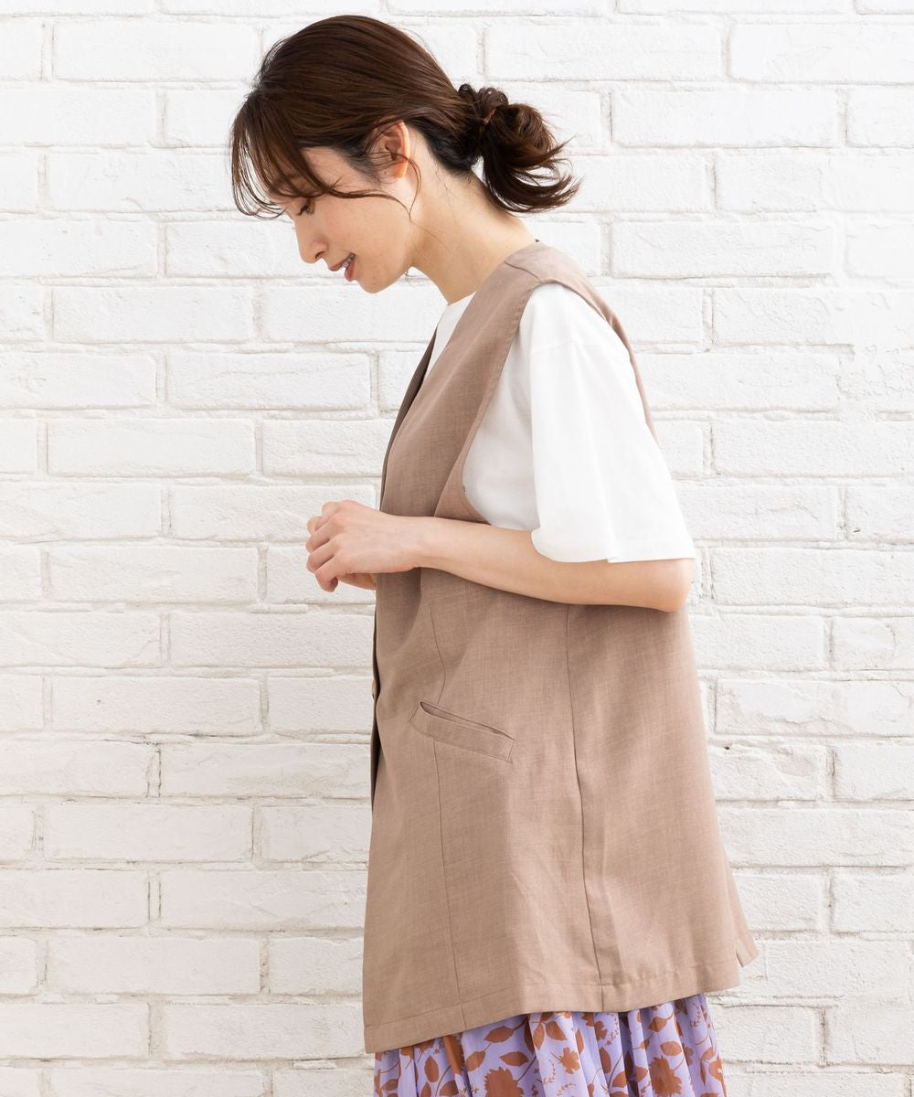 サブストリート マイスタンダード sabstreet my standard 【大きいサイズ】 9号・15号(M・3L) リネンタッチジレ (ネイビー) ネイビー