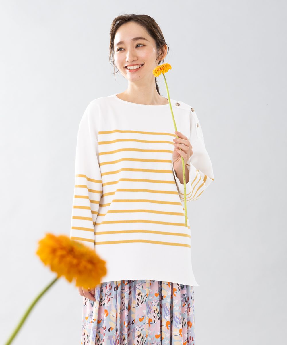 サブストリート マイスタンダード sabstreet my standard FONTLABスポンディッシュバスクボーダーニット (イエロー) イエロー