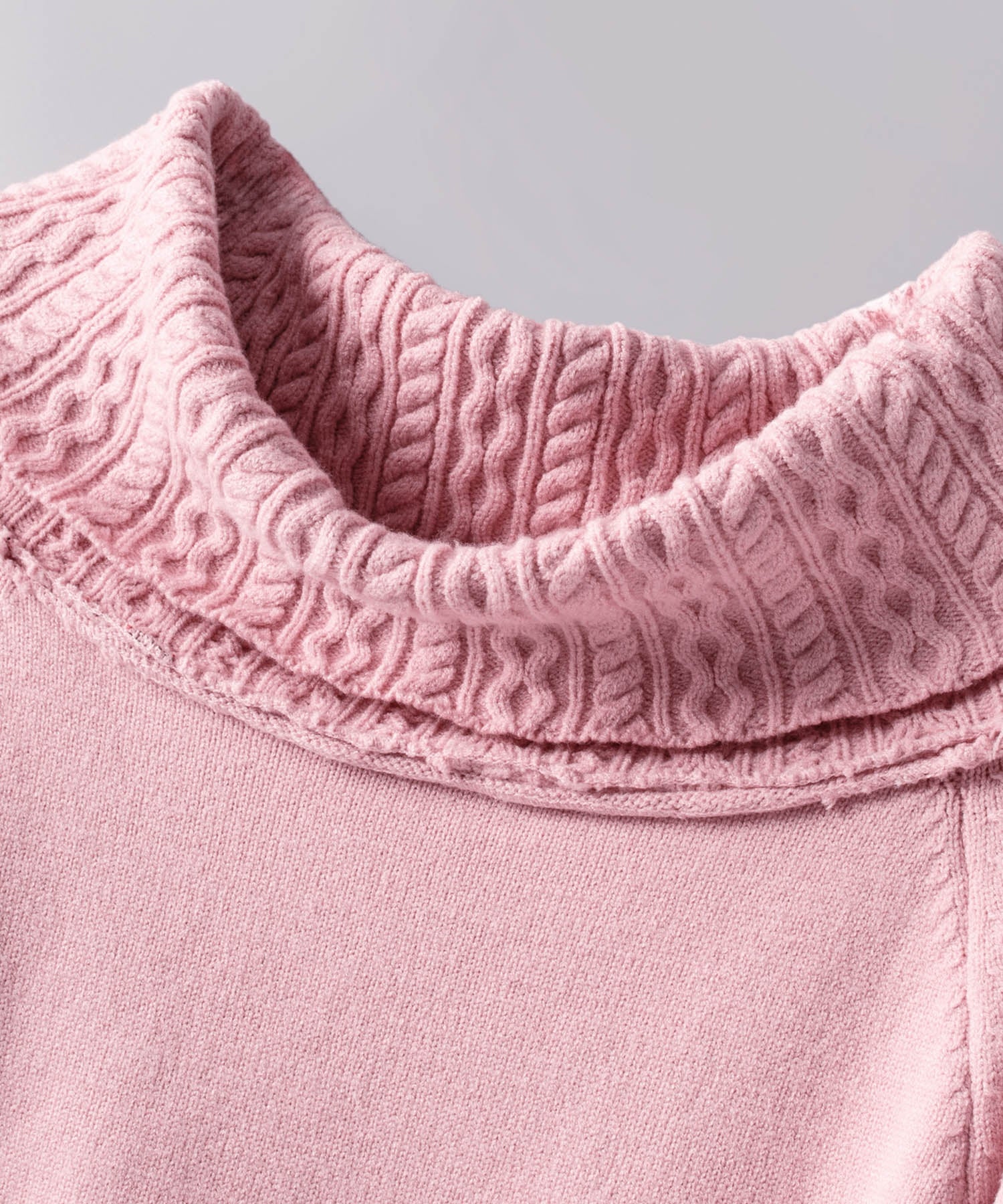 セゾンドパピヨン SAISON DE PAPILLON 2wayネックニットプルオーバー (ピンク) ピンク