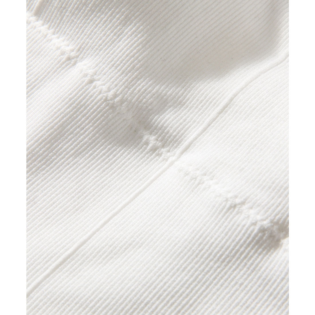 セゾンドパピヨン SAISON DE PAPILLON ミディ丈Uネックブラトップ (ホワイト) ホワイト