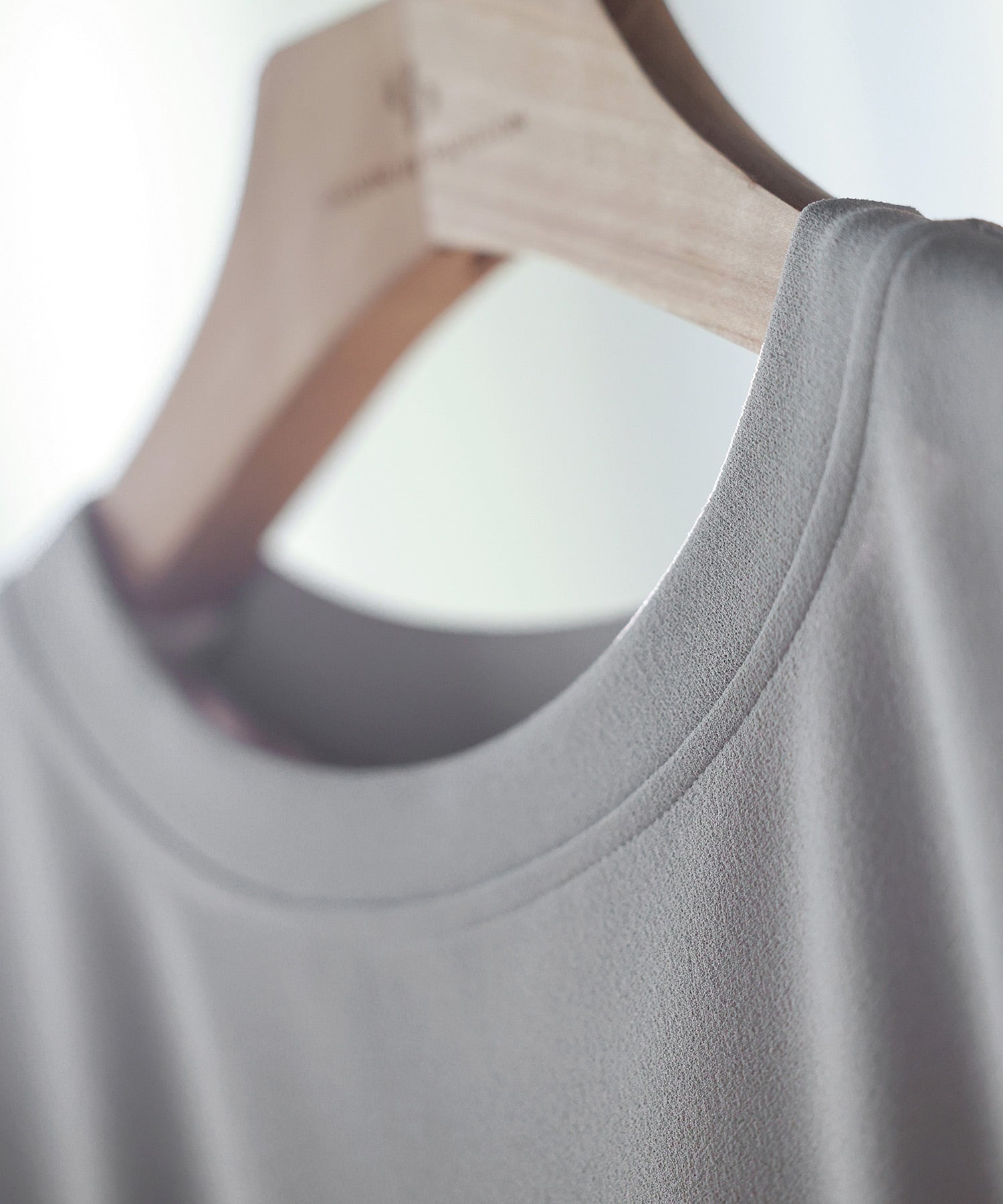 セゾンドパピヨン SAISON DE PAPILLON カットソーロングワンピース (グレー) グレー