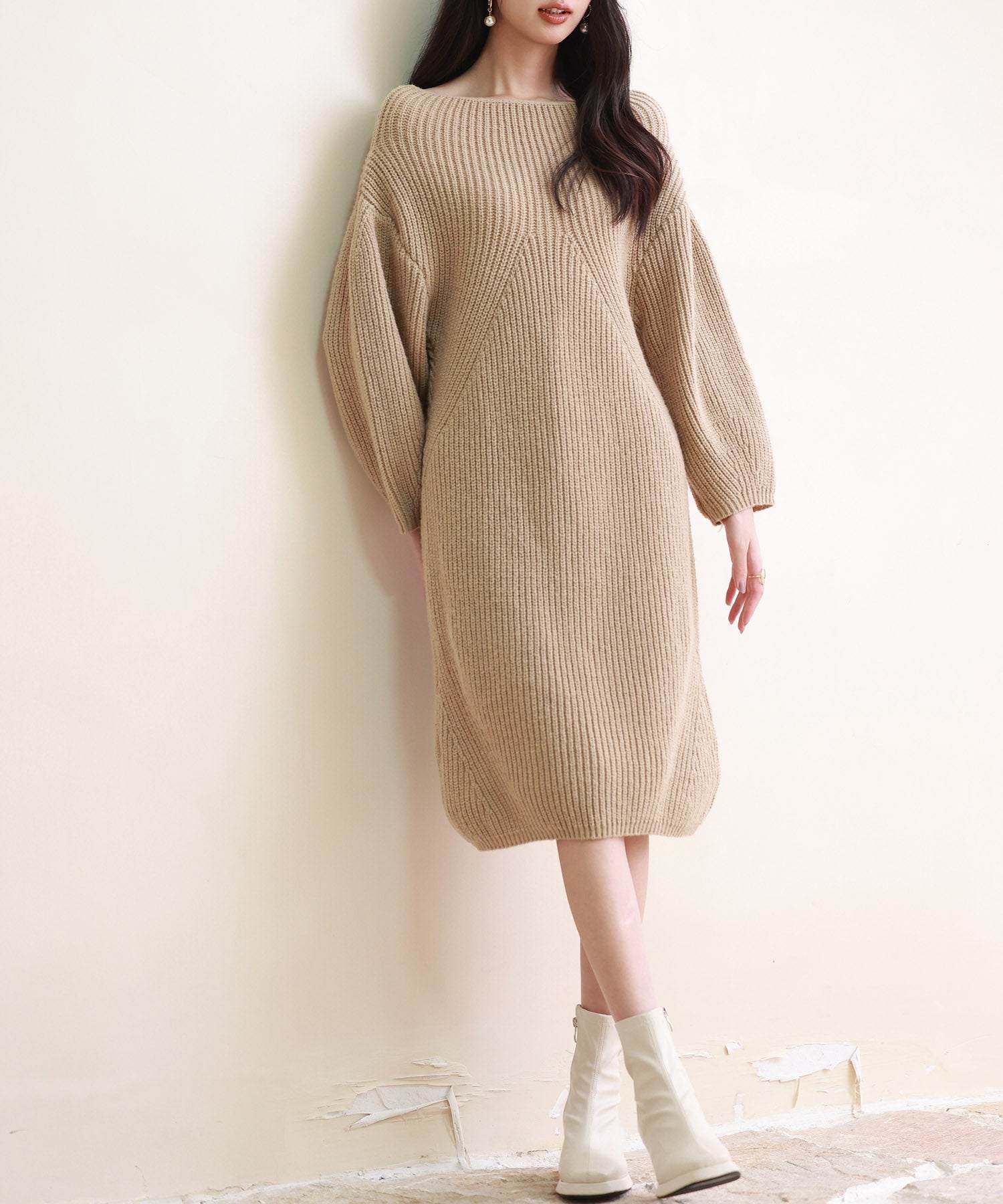 Melty fluffy knit ワンピース – mellfy memory フラッフィーニット