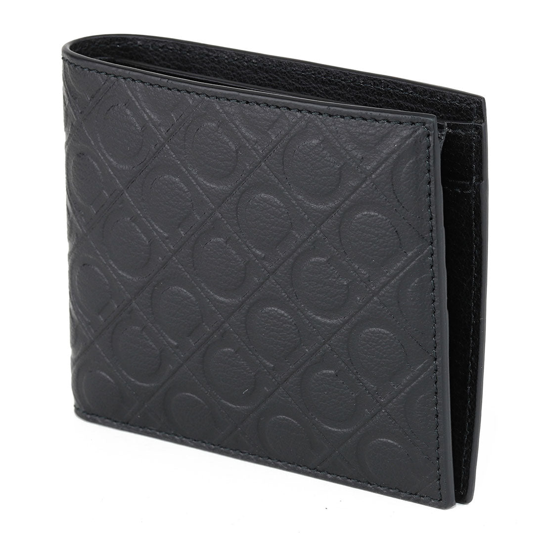 サルバトーレフェラガモ Salvatore Ferragamo 2つ折り財布 ガンチーニ EMBOSSED BIFOLD WALLET 661659 783766 NERO (ネロ) ネロ