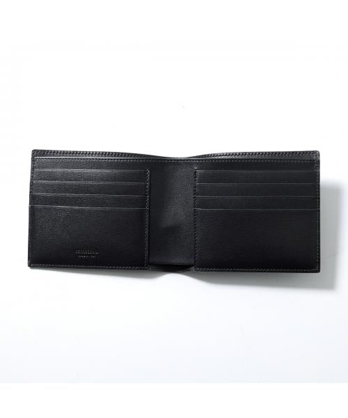 サルバトーレフェラガモ Salvatore Ferragamo FERRAGAMO 二つ折り財布 66 1328 小銭入れなし (001/NERO/ブラック) 001/NERO/ブラック
