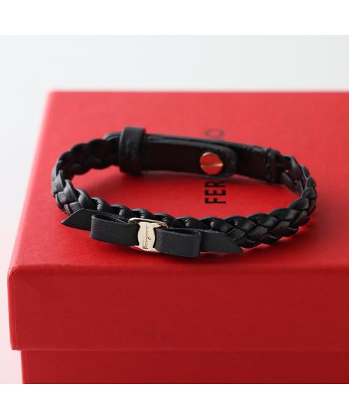 サルバトーレフェラガモ Salvatore Ferragamo FERRAGAMO ブレスレット 762501 707377 ヴィラリボン (NERO/ORO/ブラック) NERO/ORO/ブラック
