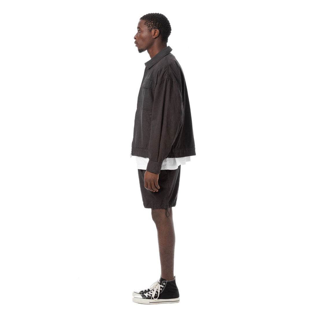 サンディニスタ SANDINISTA Sandinista Vintage Chino Tuck Shorts Overdyed(サンディニスタ ヴィンテージ チノ トラックショーツ オーバーダイ) (VINTAGE BLACK) VINTAGE BLACK