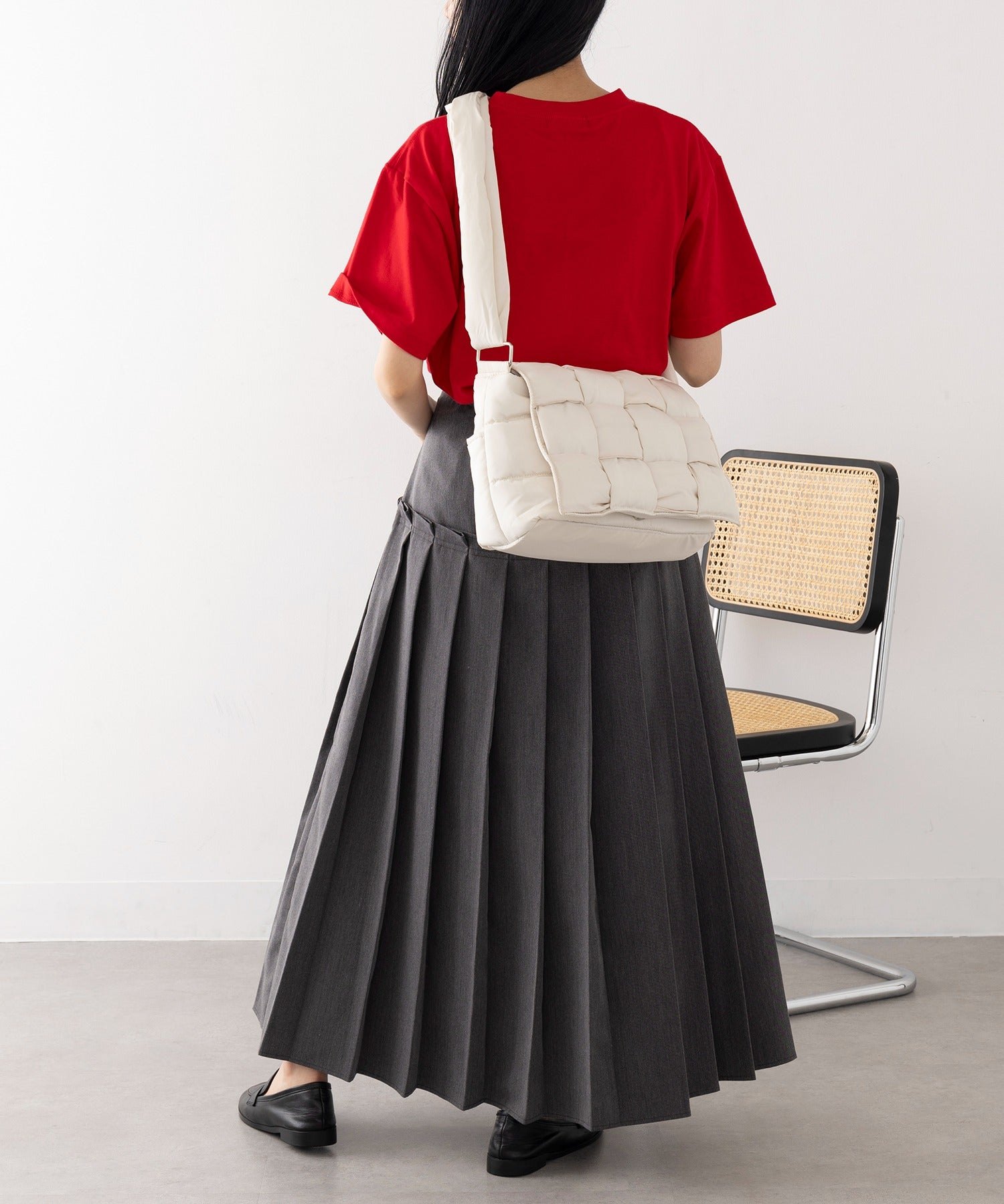 セットアップセブン SETUP7 e.e.p.編み込みショルダー SNBD (オフホワイト) オフホワイト