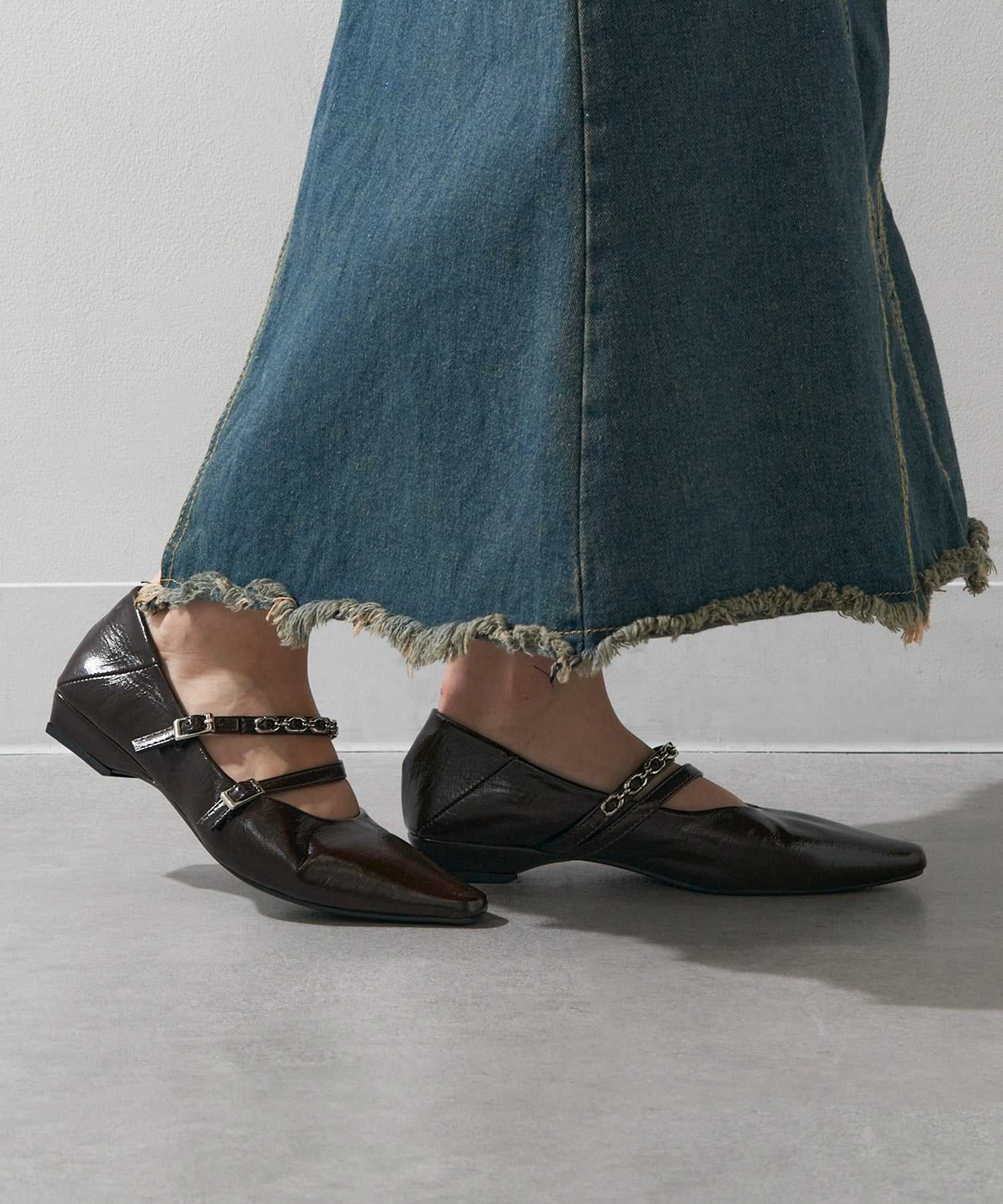 セットアップセブン SETUP7 ダブルストラップパンプス KNF-TP (ブラウン) ブラウン