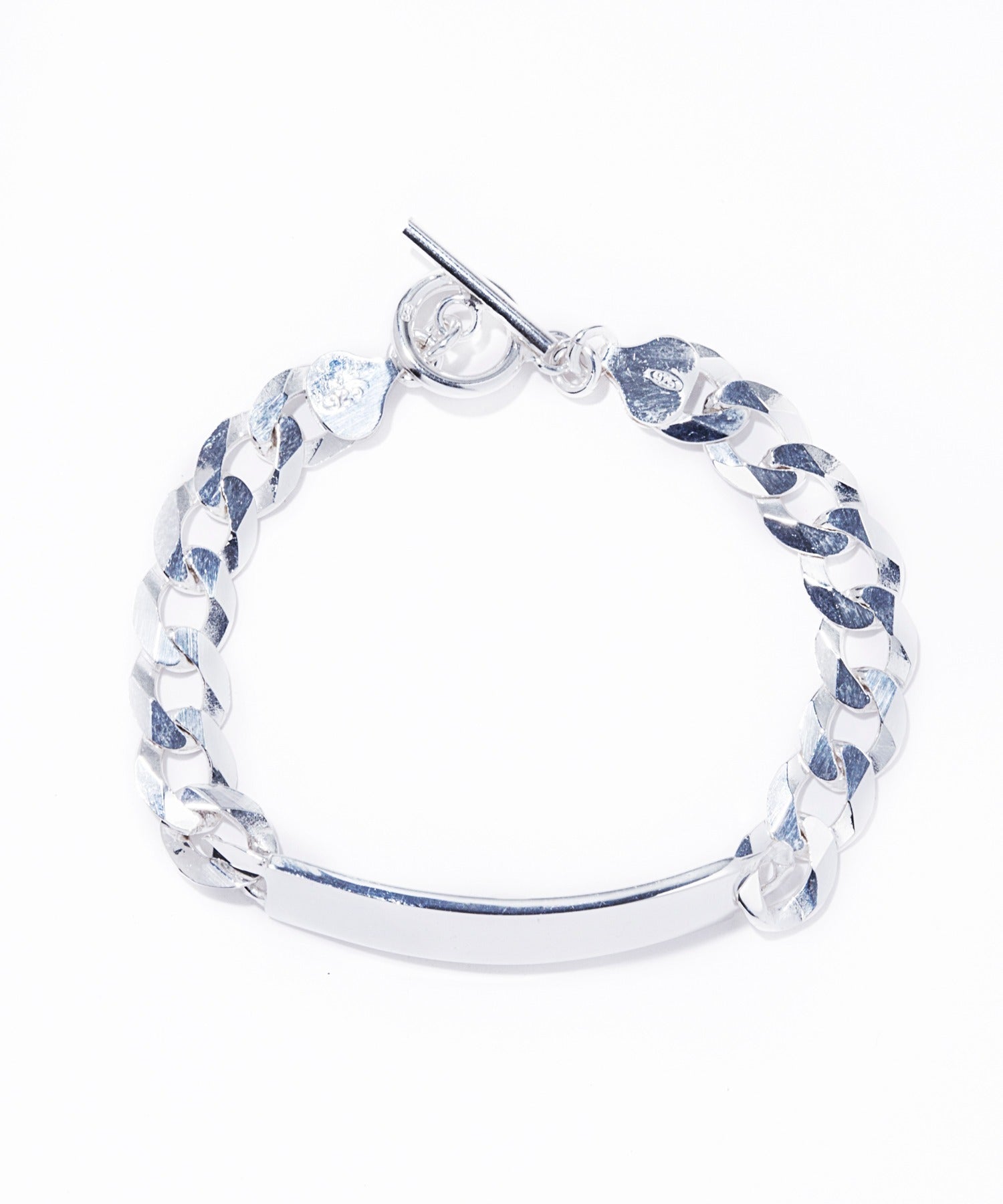 セットアップセブン SETUP7 【NEW BROWN】military plate chain bangle (シルバー) シルバー