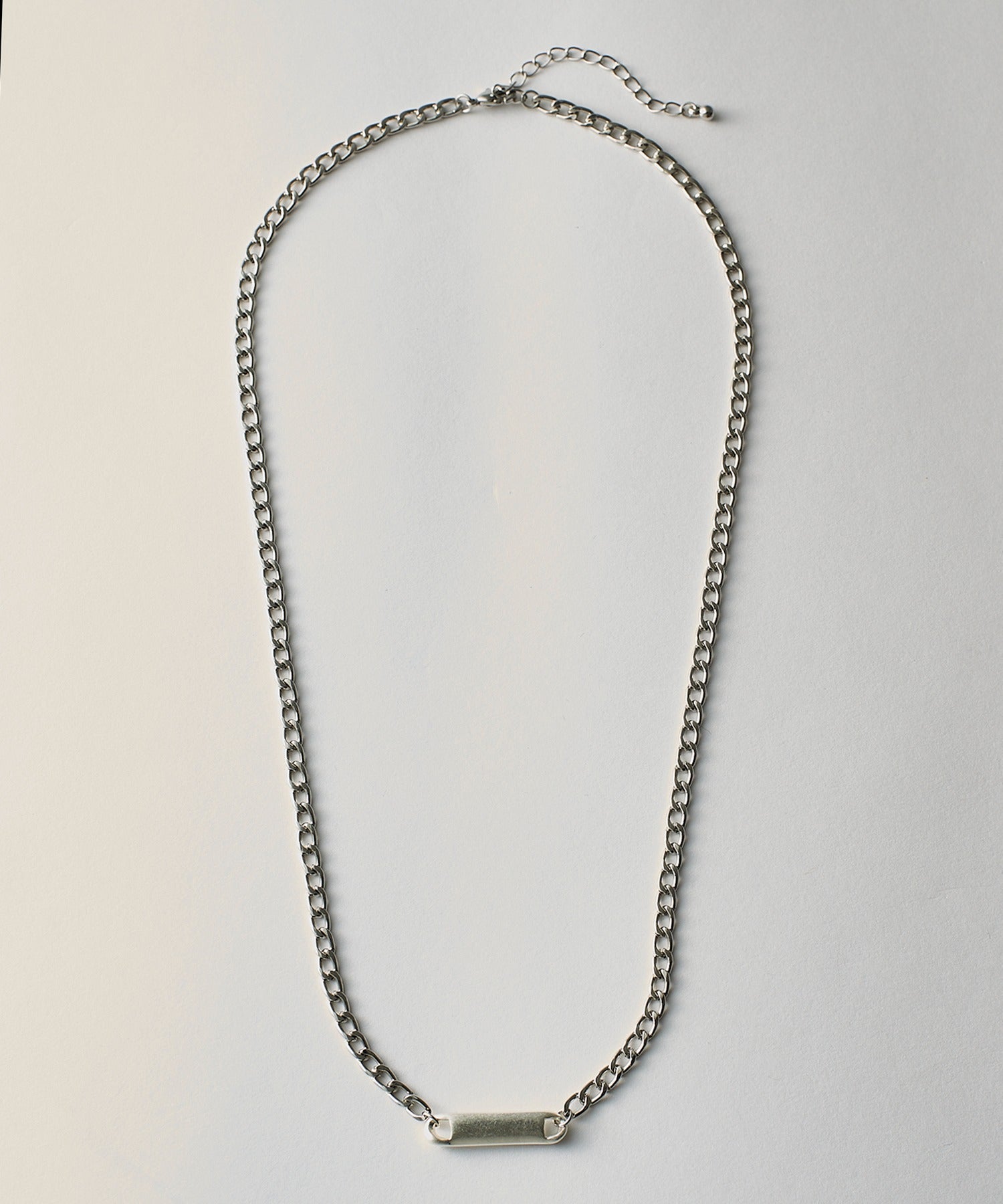 セットアップセブン SETUP7 ネックレス Awesome ニッケルフリー メタル ライン プレート キヘイチェーン ショートネックレス (シルバー) シルバー