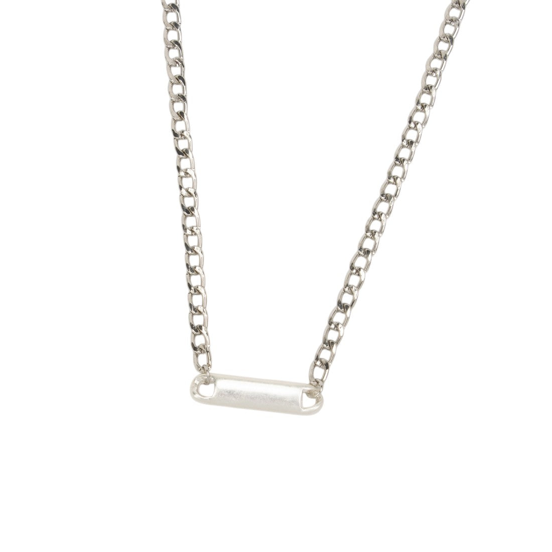 セットアップセブン SETUP7 ネックレス Awesome ニッケルフリー メタル ライン プレート キヘイチェーン ショートネックレス (シルバー) シルバー