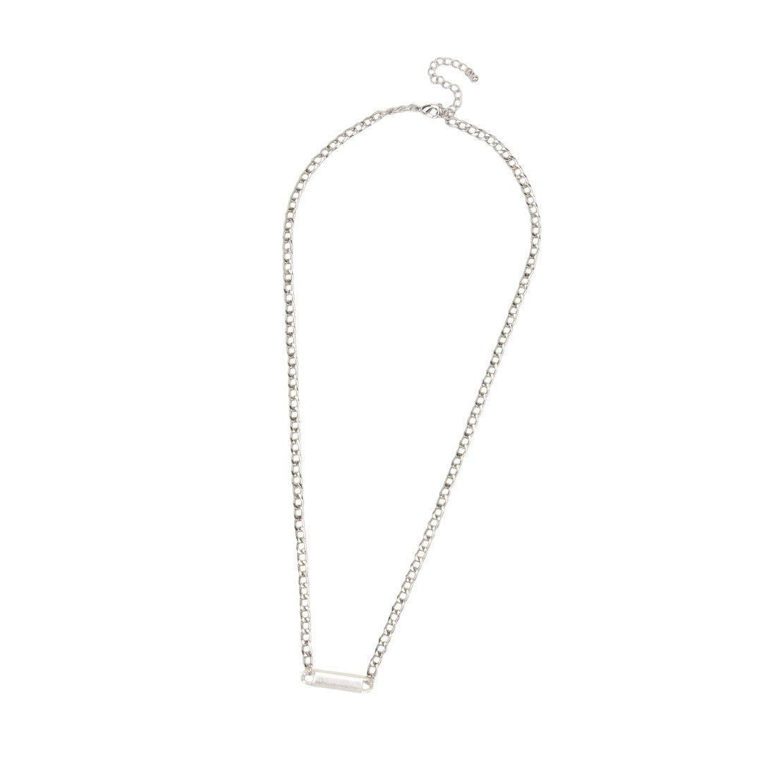 セットアップセブン SETUP7 ネックレス Awesome ニッケルフリー メタル ライン プレート キヘイチェーン ショートネックレス (シルバー) シルバー