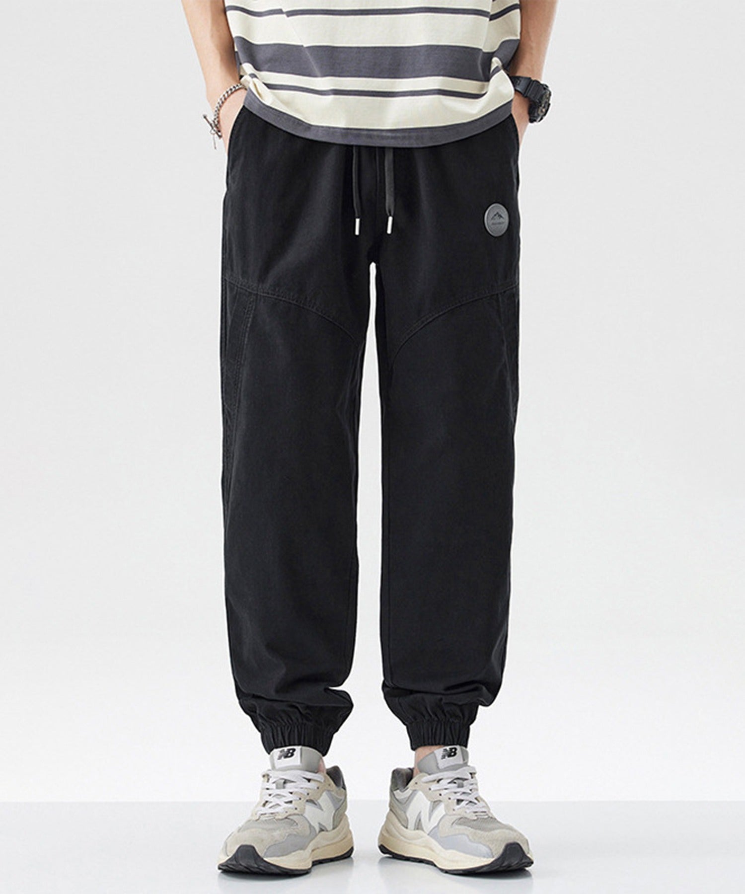 セットアップセブン SETUP7 クロップドコットンスウェットパンツ KNF (ブラック) ブラック