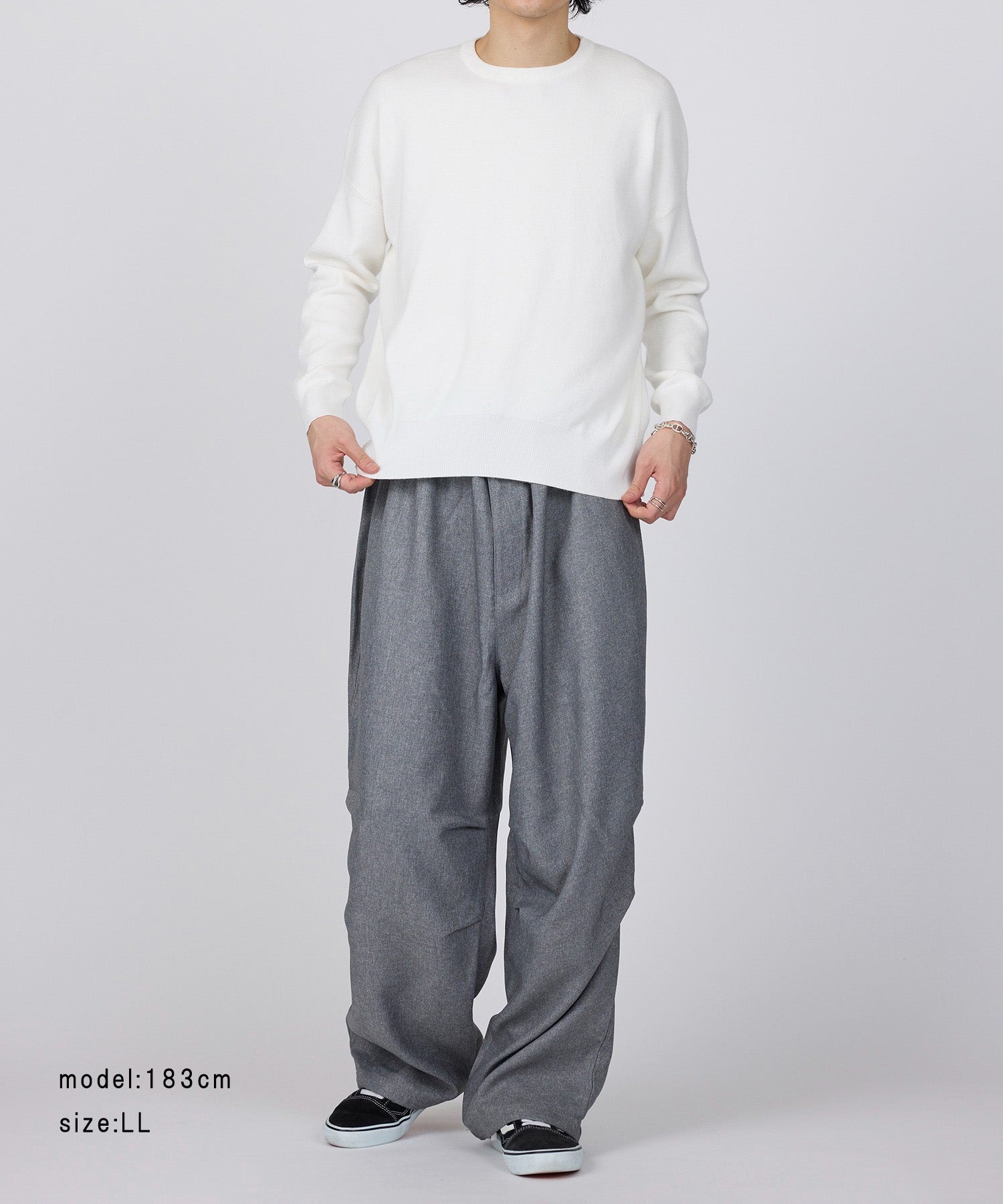 セットアップセブン SETUP7 【ROOT THREE】ポリツイル パラシュートパンツ (グレー) グレー