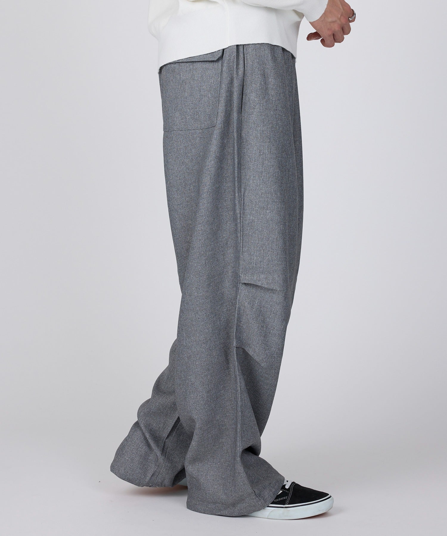 セットアップセブン SETUP7 【ROOT THREE】ポリツイル パラシュートパンツ (グレー) グレー