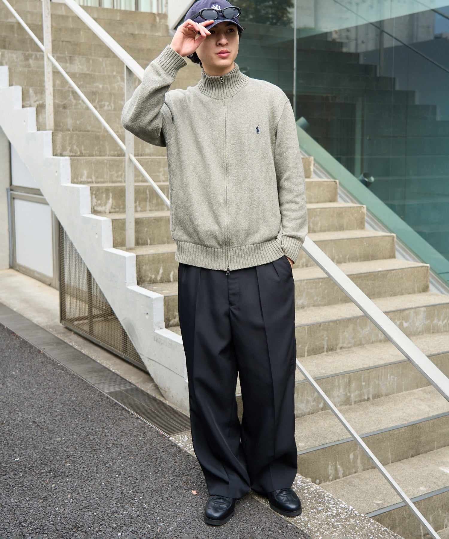 セットアップセブン SETUP7 オーバルデザインサングラス TY8502 (ブラック) ブラック