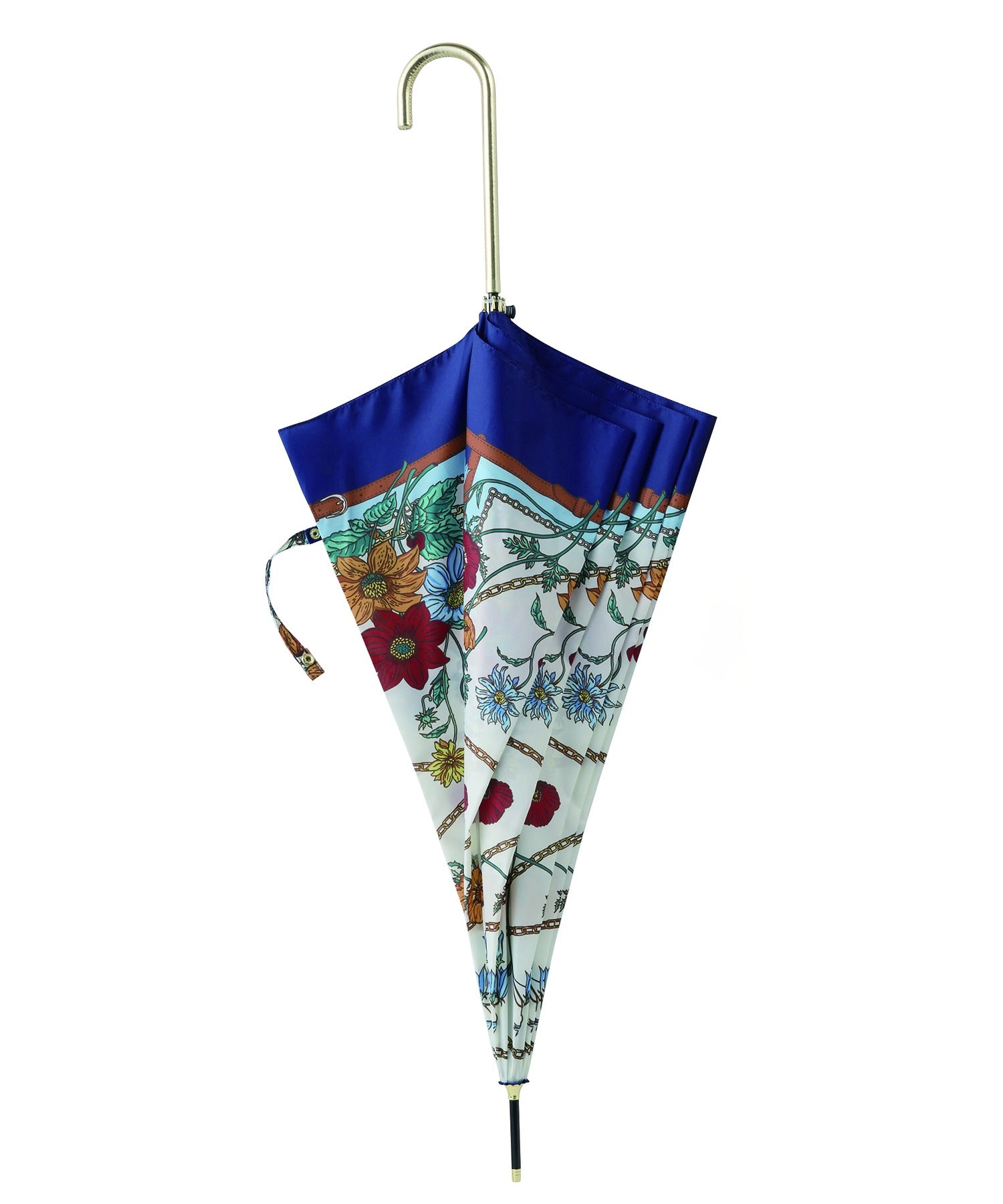 セットアップセブン SETUP7 60cm BJスリム耐風骨軽量傘ボタニカルスカーフ 17810 MYJ (ネイビー) ネイビー