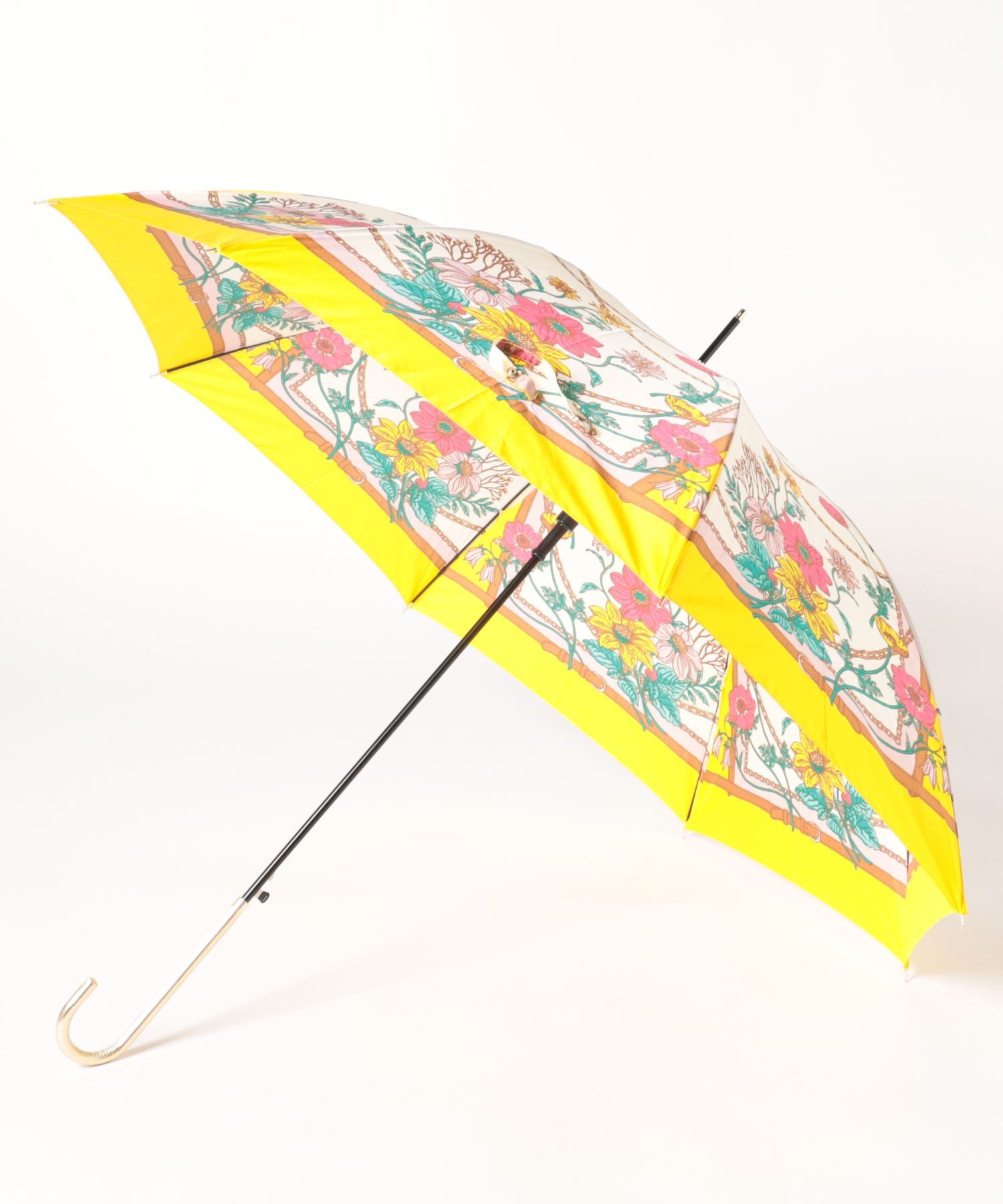 セットアップセブン SETUP7 60cm BJスリム耐風骨軽量傘ボタニカルスカーフ 17810 MYJ (イエロー) イエロー